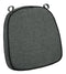 Chivari Dark Gray with Black Piping 2.5" Thick Chair Cushion - World's Best Cushions CUSHBST-DGRB-AX-T