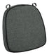 Chivari Dark Gray with Black Piping 2.5" Thick Chair Cushion - World's Best Cushions CUSHBST-DGRB-AX-T