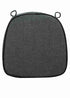 Chivari Dark Gray with Black Piping 2.5" Thick Chair Cushion - World's Best Cushions CUSHBST-DGRB-AX-T