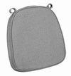 Chivari Gray with Gray Piping 2.5" Thick Chair Cushion - World's Best Cushions CUSHBST-GRGR-AX-T
