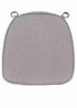 Chivari Gray with Gray Piping 2.5" Thick Chair Cushion - World's Best Cushions CUSHBST-GRGR-AX-T
