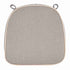 Chivari Gray with Ivory Piping 2.5" Thick Chair Cushion - World's Best Cushions CUSHBST-GRI-AX-T