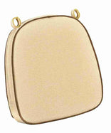 Ivory with Brown Piping 2.5" Thick Chair Cushion - World's Best Cushions