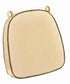 Chivari Ivory with Brown Piping 2.5" Thick Chair Cushion - World's Best Cushions CUSHBST-ITP-AX-T