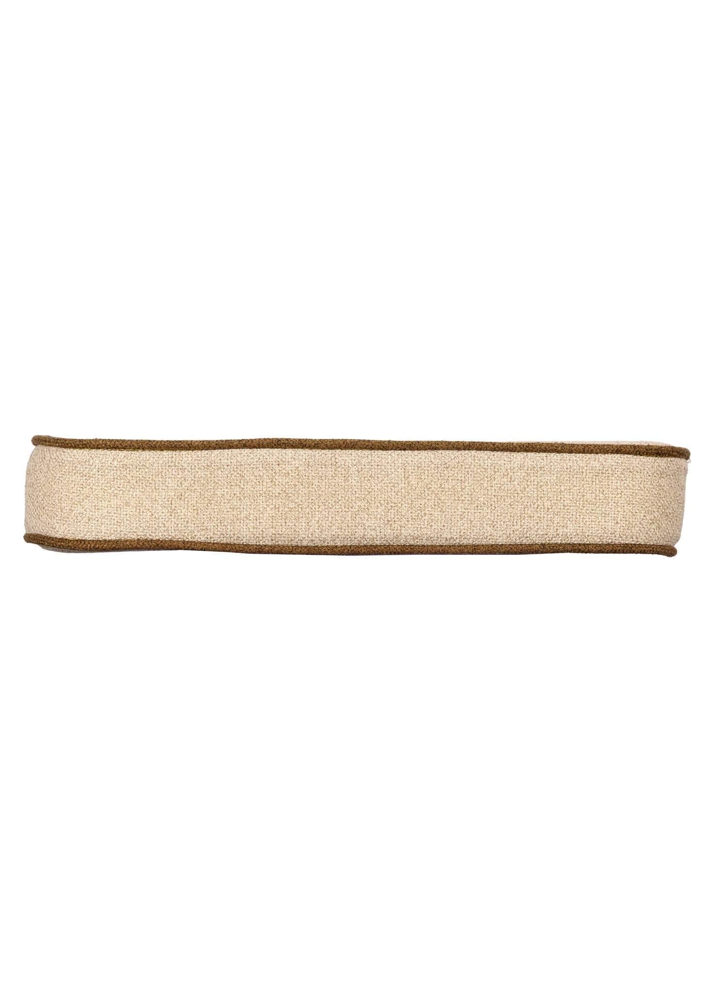 Chivari Ivory with Brown Piping 2.5