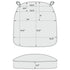Chivari Ivory with Brown Piping 2.5" Thick Chair Cushion - World's Best Cushions CUSHBST-ITP-AX-T