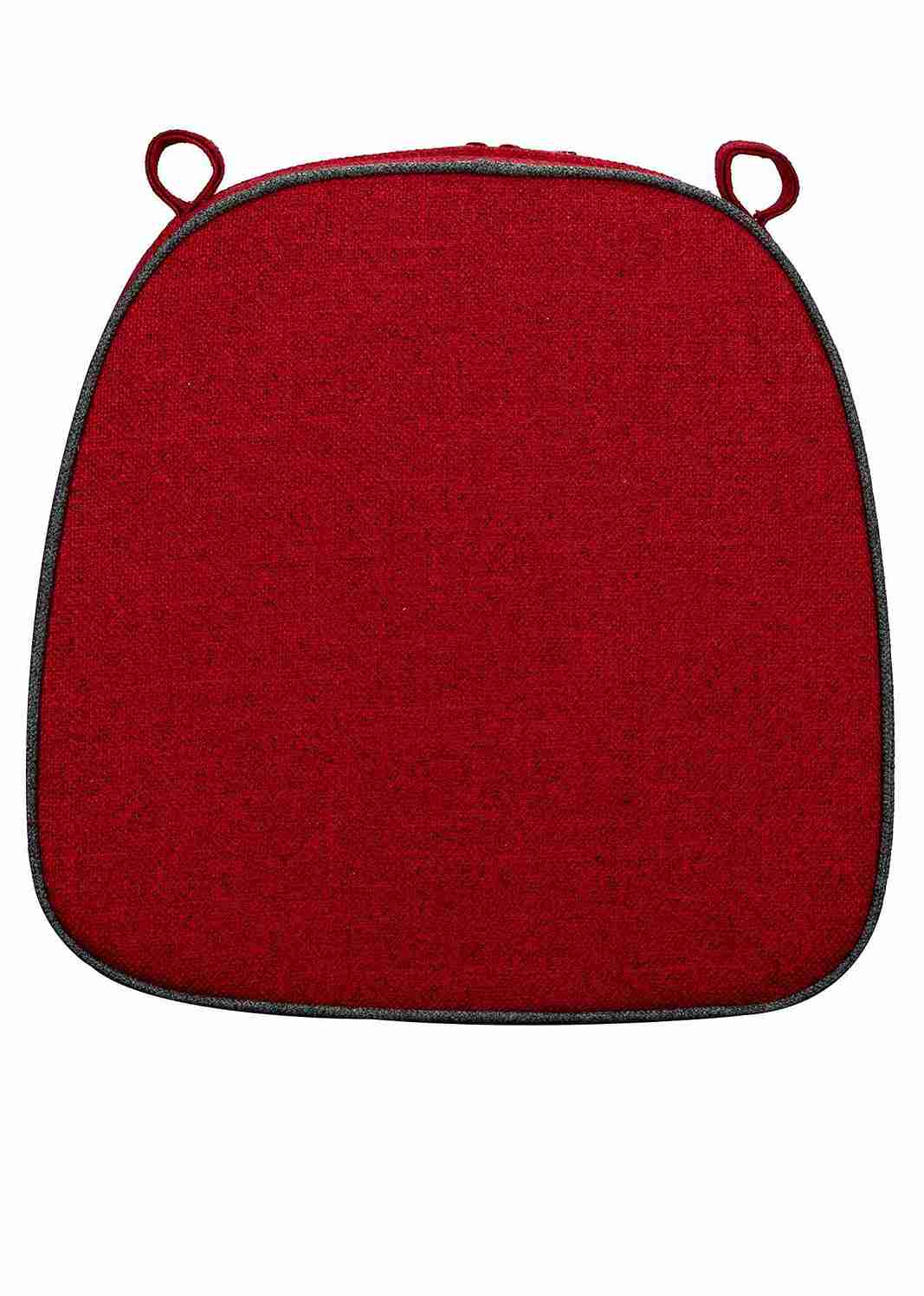 Chivari Red with Dark Gray Piping 2.5" Thick Chair Cushion - World's Best Cushions CUSHBST-RDGR-AX-T