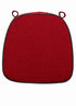 Chivari Red with Dark Gray Piping 2.5" Thick Chair Cushion - World's Best Cushions CUSHBST-RDGR-AX-T