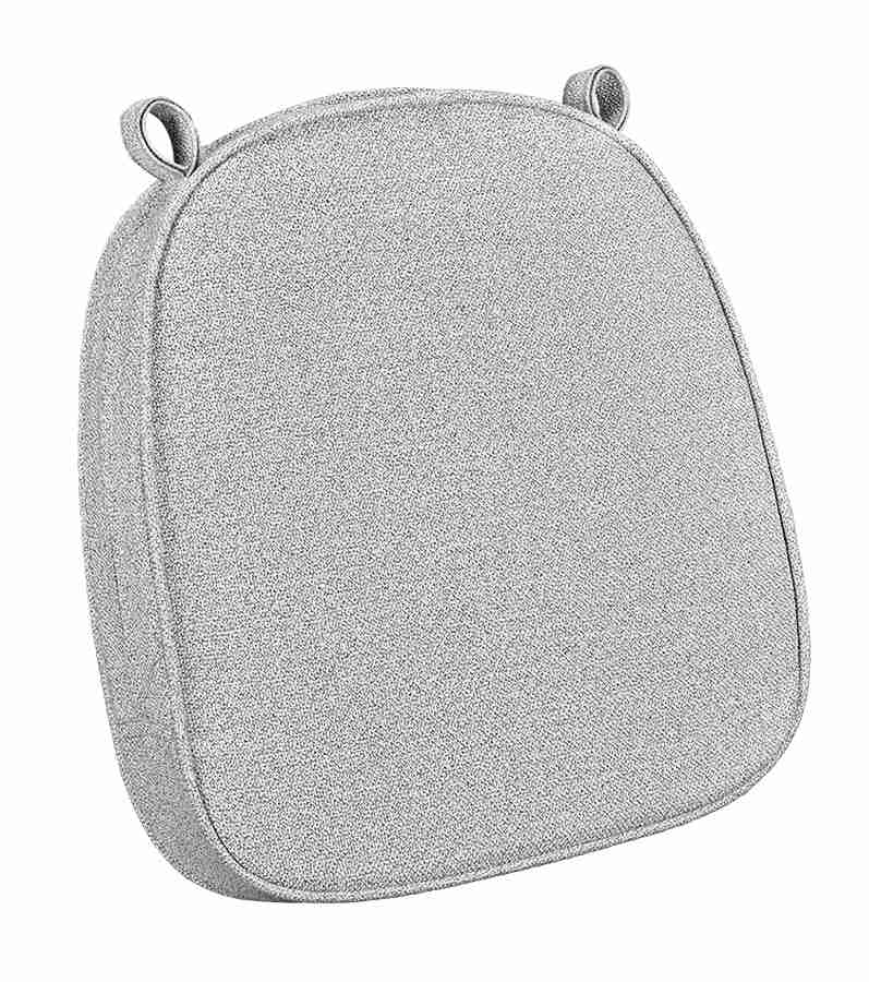 Chivari Silver with Silver Piping 2.5" Thick Chair Cushion - World's Best Cushions CUSHBST-SS-AX-T
