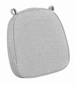 Silver with Silver Piping 2.5" Thick Chair Cushion - World's Best Cushions