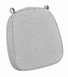 Chivari Silver with Silver Piping 2.5" Thick Chair Cushion - World's Best Cushions CUSHBST-SS-AX-T