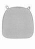 Chivari Silver with Silver Piping 2.5" Thick Chair Cushion - World's Best Cushions CUSHBST-SS-AX-T