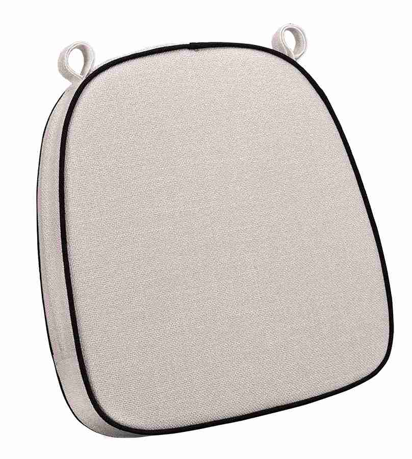 Chivari Tan with Black Piping 2.5" Thick Chair Cushion - World's Best Cushions CUSHBST-TB-AX-T