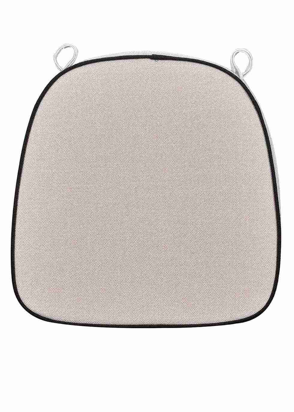 Chivari Tan with Black Piping 2.5" Thick Chair Cushion - World's Best Cushions CUSHBST-TB-AX-T
