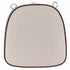 Chivari Tan with Dark Brown Piping 2.5" Thick Chair Cushion - World's Best Cushions CUSHBST-TC-AX-T