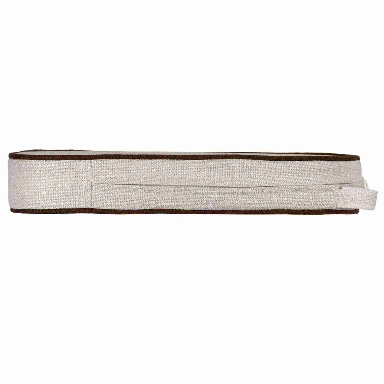 Chivari Tan with Dark Brown Piping 2.5" Thick Chair Cushion - World's Best Cushions CUSHBST-TC-AX-T