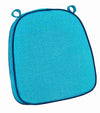 Chivari Teal with Navy Blue Piping 2.5" Thick Chair Cushion - World's Best Cushions CUSHBST-TLNB-AX-T