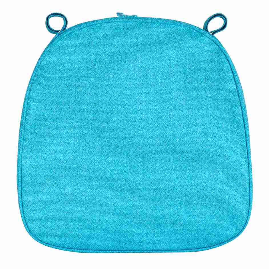 Chivari Teal with Teal Piping 2.5" Thick Chair Cushion - World's Best Cushions CUSHBST-TLTL-AX-T