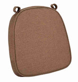 Light Brown with Light Brown Piping 2.5" Thick Chair Cushion - World's Best Cushions
