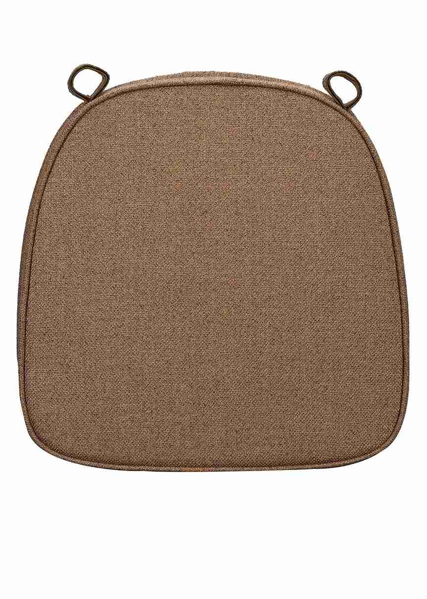Chivari Light Brown with Light Brown Piping 2.5" Thick Chair Cushion - World's Best Cushions CUSHBSTN-TPTP-AX-T