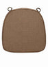 Chivari Light Brown with Light Brown Piping 2.5" Thick Chair Cushion - World's Best Cushions CUSHBSTN-TPTP-AX-T