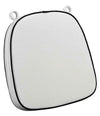 Chivari White with Black Piping 2.5" Thick Chair Cushion - World's Best Cushions CUSHBST-WB-AX-T