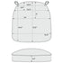 Chivari White with Black Piping 2.5" Thick Chair Cushion - World's Best Cushions CUSHBST-WB-AX-T