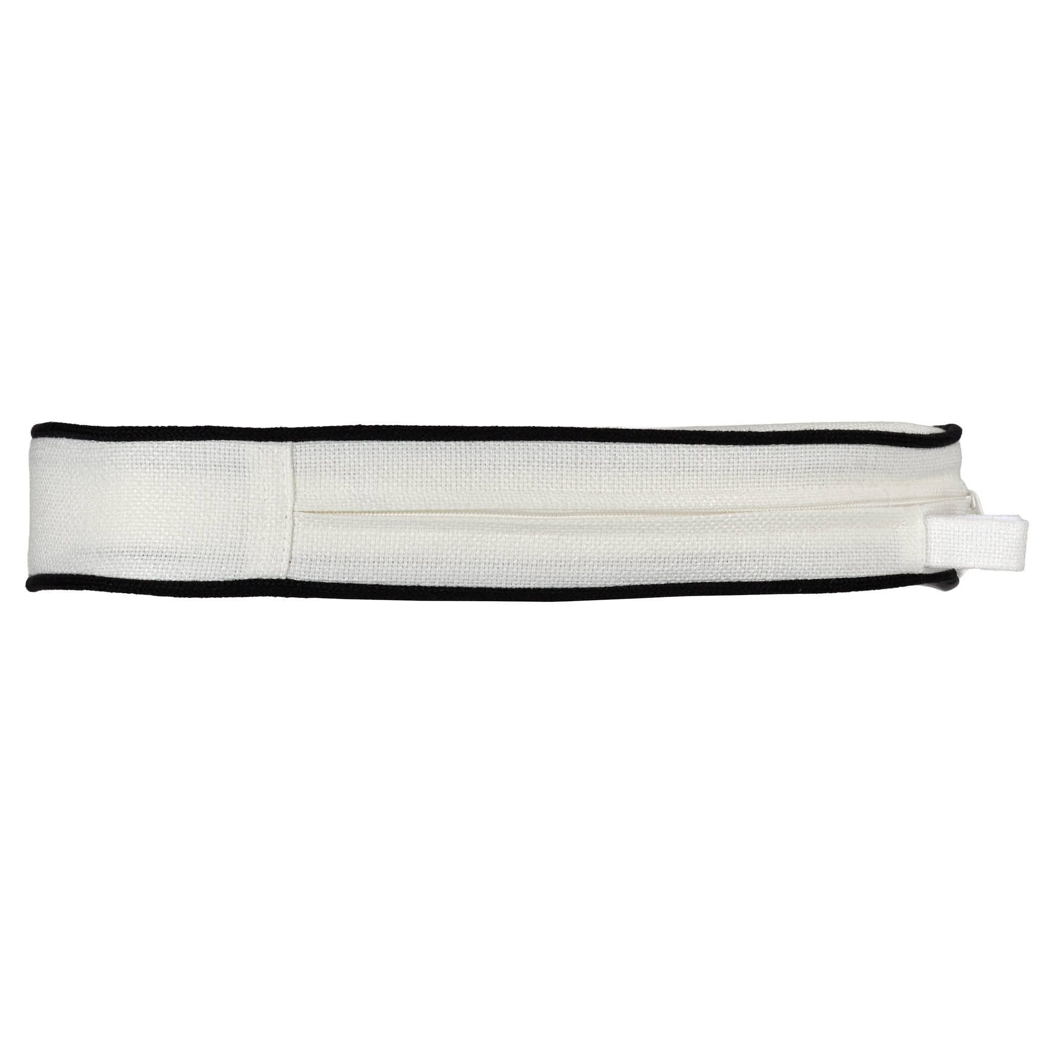 Chivari White with Black Piping 2.5" Thick Chair Cushion - World's Best Cushions CUSHBST-WB-AX-T