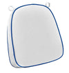 Chivari White with Royal BluePiping, 2.5" Thick Chair Cushion - World's Best Cushions CUSHBST-WBL-AX-T