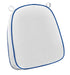 Chivari White with Royal BluePiping, 2.5" Thick Chair Cushion - World's Best Cushions CUSHBST-WBL-AX-T