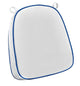 Chivari White with Royal BluePiping, 2.5" Thick Chair Cushion - World's Best Cushions CUSHBST-WBL-AX-T
