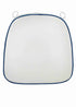 Chivari White with Royal BluePiping, 2.5" Thick Chair Cushion - World's Best Cushions CUSHBST-WBL-AX-T