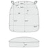 Chivari White with Gray Piping 2.5" Thick Chair Cushion - World's Best Cushions CUSHBST-WGR-AX-T