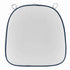 Chivari White with Navy Blue Piping 2.5" Thick Chair Cushion - World's Best Cushions CUSHBST-WNB-AX-T