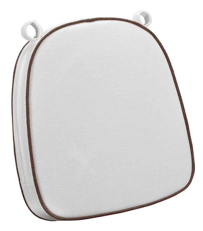 Chivari White with Light Brown Piping 2.5