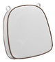 Chivari White with Light Brown Piping 2.5" Thick Chair Cushion - World's Best Cushions CUSHBST-WTP-AX-T