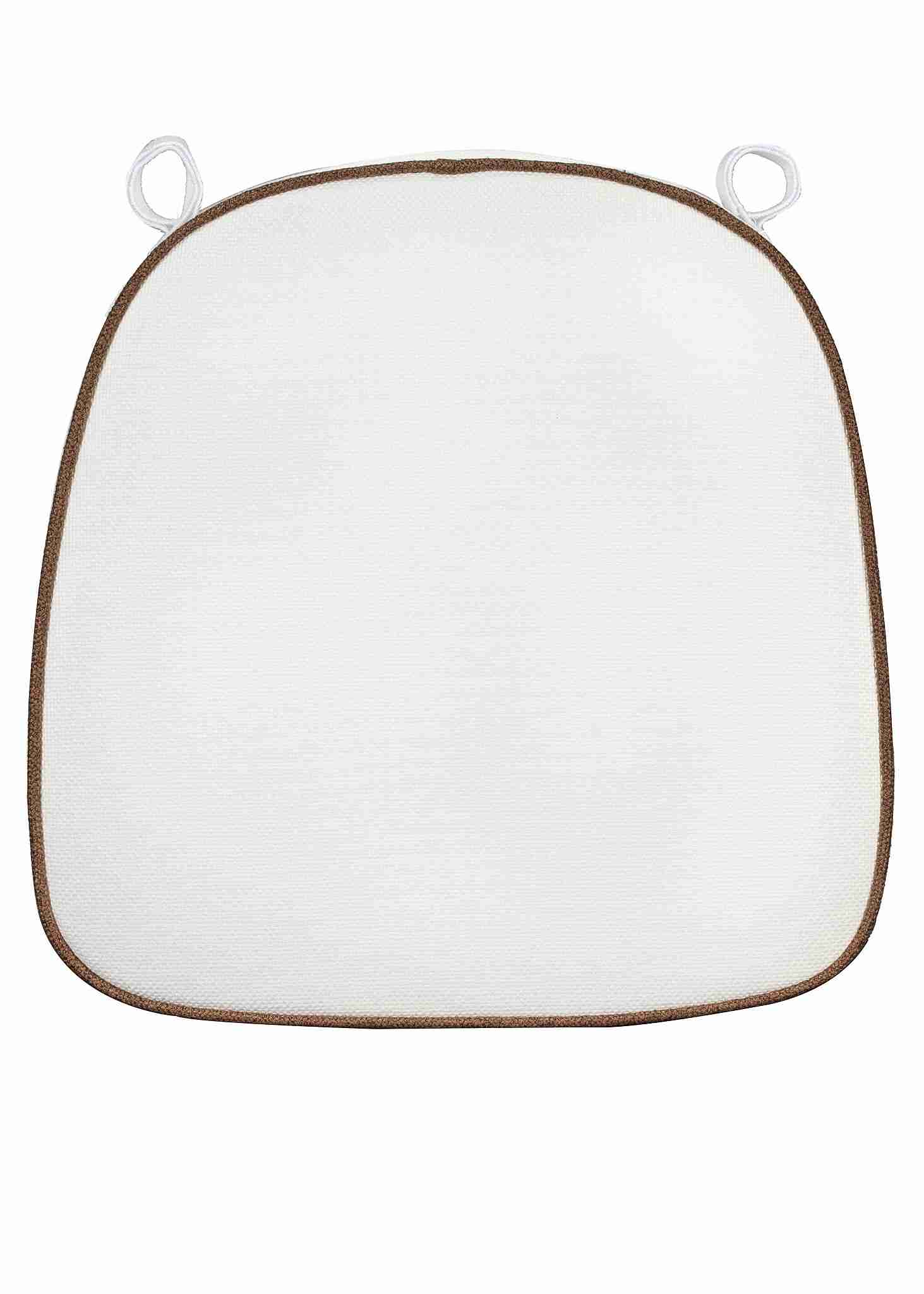 Chivari White with Light Brown Piping 2.5