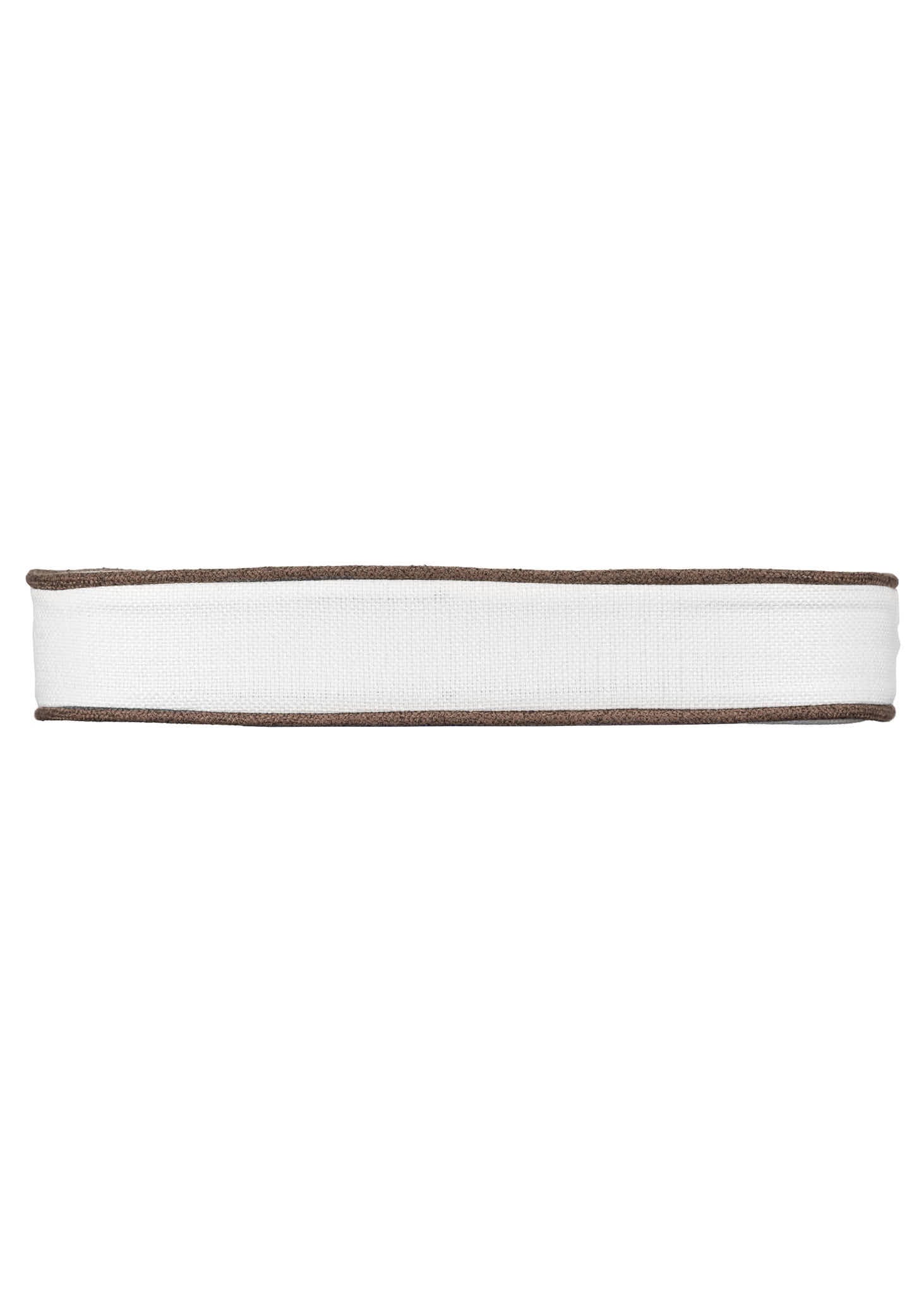 Chivari White with Light Brown Piping 2.5