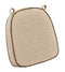 Chivari Beige with Light Brown Piping 2.5" Thick Chair Cushion - World's Best Cushions CUSHBSTN-BRTP-AX-T