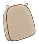 Chivari Beige with Light Brown Piping 2.5" Thick Chair Cushion - World's Best Cushions CUSHBSTN-BRTP-AX-T