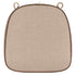 Chivari Beige with Light Brown Piping 2.5" Thick Chair Cushion - World's Best Cushions CUSHBSTN-BRTP-AX-T
