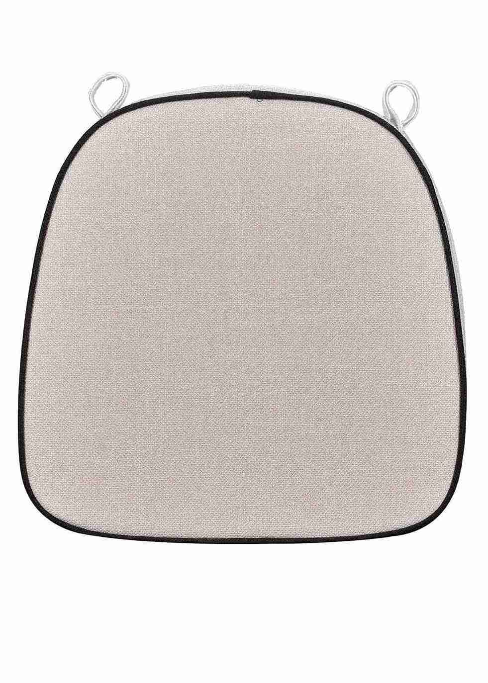 Chivari Tan with Black Piping 2.5" Thick Chair Cushion - World's Best Cushions CUSHBSTN-TB-AX-T
