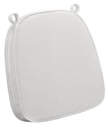 White with White Piping 2.5" Thick Chair Cushion - World's Best Cushions