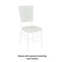 Chivari White 1" Thick Chiavari Chair Back Cushion CUSHCBK-WHI-A