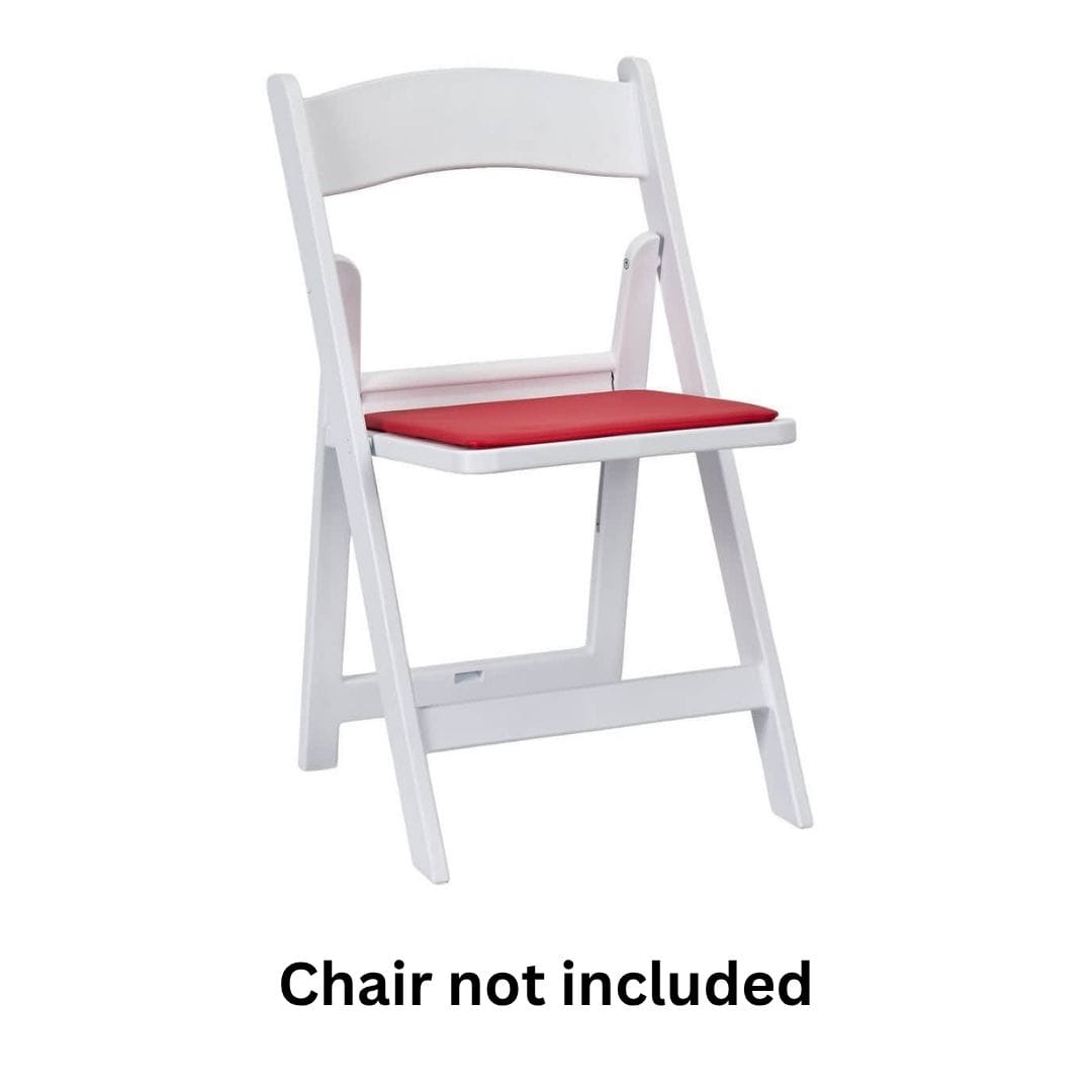 Chivari Red Replacement Cushion for Resin Folding Chairs CUSHFOLDRESINRED-AX-T