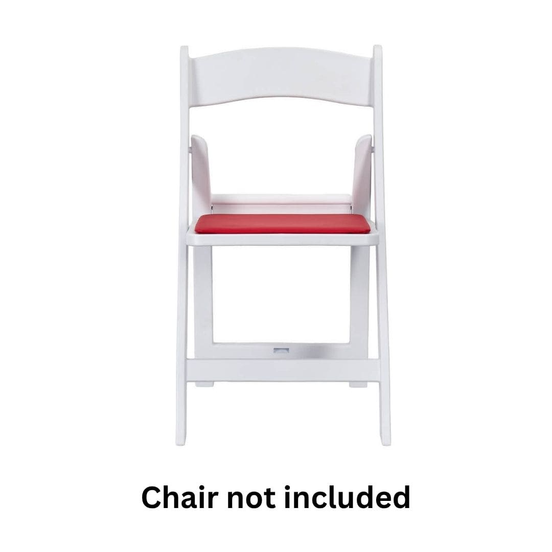 Chivari Red Replacement Cushion for Resin Folding Chairs CUSHFOLDRESINRED-AX-T
