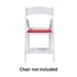 Chivari Red Replacement Cushion for Resin Folding Chairs CUSHFOLDRESINRED-AX-T