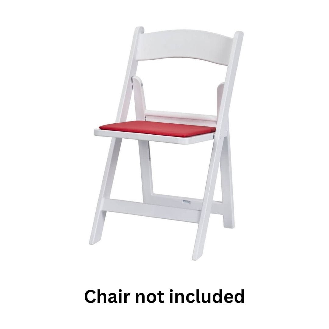 Chivari Red Replacement Cushion for Resin Folding Chairs CUSHFOLDRESINRED-AX-T