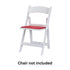 Chivari Red Replacement Cushion for Resin Folding Chairs CUSHFOLDRESINRED-AX-T