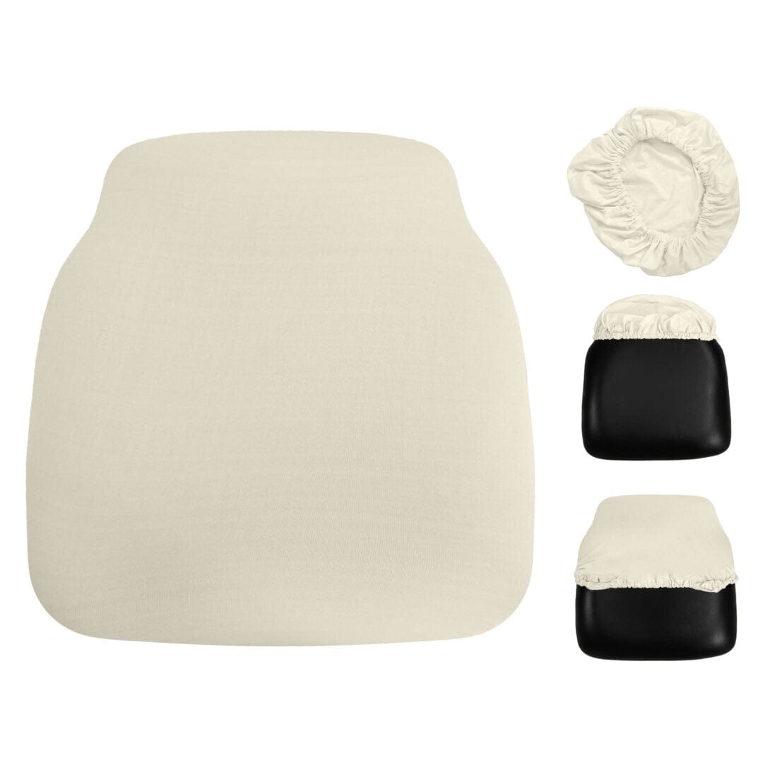 Chivari Ivory Spandex Cover for Panel Cushions CUSHCAPSPNDXIVY-ZG-T